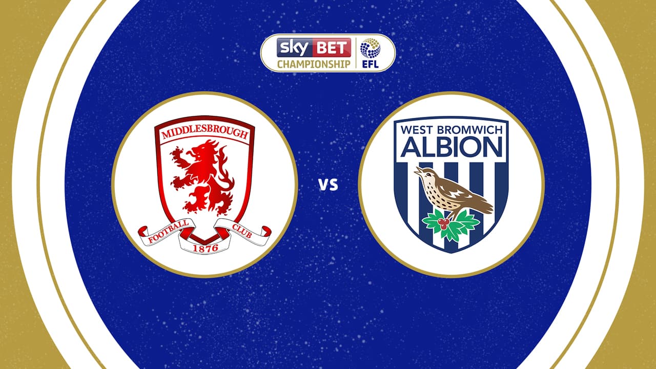 Middlesbrough vs West Bromwich Albion